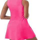 Vestido de tenis o golf para mujer, con skorts de secado rapido, top deportivo antiexposicion y vestido corto de fitness