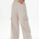 Coolane Pantalones de verano para mujer con grandes bolsillos, pantalones casuales