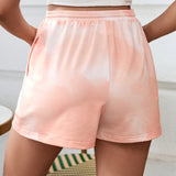 NEW  Shorts casuales de maternidad para jovenes con cintura elastica y diseno tenido con lazo suelto