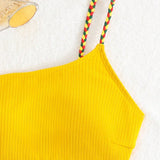Swim Conjunto de traje de bano para mujer con tiras cruzadas para vacaciones en la playa y piscina