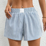 PETITE Short de rayas con cintura elastica, para uso diario en verano
