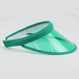 1 pieza de Sombrero de visera transparente de PVC de nuevo diseno con colores de dulces para hombres y mujeres, sombrero de a para playa, ciclismo y viajes durante el verano.