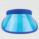 1 pieza de Sombrero de visera transparente de PVC de nuevo diseno con colores de dulces para hombres y mujeres, sombrero de a para playa, ciclismo y viajes durante el verano.