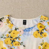 NEW EMERY ROSE Blusa de cuello redondo y estampado floral para mujer ideal para verano