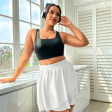 Falda deportiva simple y lisa de talla grande para uso diario en primavera-verano