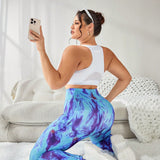 Mallas de yoga estampadas de moda para mujeres de talla grande