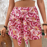 VCAY Shorts de estilo floral para mujer con diseno ideal para vacaciones