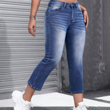 EZwear Jeans casuales lisos para mujer para uso diario