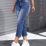 EZwear Jeans casuales lisos para mujer para uso diario