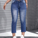 EZwear Jeans casuales lisos para mujer para uso diario