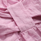 NEW DAZY Blusa corta para mujer sencilla con mangas abullonadas y plisado