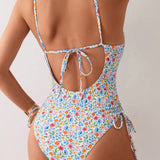 Swim Traje de bano floral "Ditsy" de una sola pieza para mujer con tirantes, ideal para vacaciones en la playa