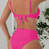 NEW Conjunto de bikini sexy de vacaciones para mujer con decoracion de perlas falsas