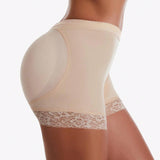 Panties de control con cojin levanta gluteos para mujer, ropa interior sexy con encaje de cintura alta, shorts de control de abdomen