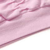 NEW Conjunto de sujetador rosa de verano comodo, delgado y transpirable con pliegues para mujer, que puede usarse como ropa exterior, ropa de dormir dulce y linda sin almohadillas