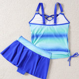 Swim Lushore Camiseta de tirantes Camisole de moda para mujer con color degradado y estilo Tankini