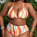 Swim Curve Traje de bano de tres piezas separado en talla grande