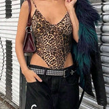 Body casual de a grande para mujer con estampado de leopardo para uso diario