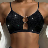 Swim Bikini sexy para mujer con conexion brillante en forma de O