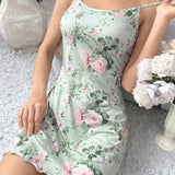 Vestido de dormir cami con estampado floral de verano