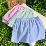 EZwear Conjunto de shorts tejidos a rayas multicolor de moda para mujeres