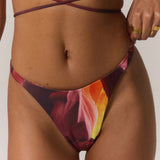 MUSERA Bottom del bikini con estampado abstracto, para verano, playa y piscina