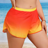 VCAY Pantalones de playa de talla grande con color degradado, multicolor (una pieza)