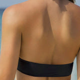 Swim Blusa cubierta de playa para mujer de unicolor con cordon y pliegues