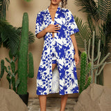 VCAY Pantalones diarios de estilo vintage para mujer con impresion aleatoria, conjunto de 2 piezas