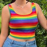 Camisola y sujetador de tiras simple y cotidiano para mujeres de a grande con colores vibrantes