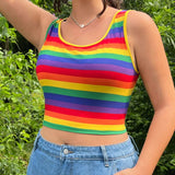 Camisola y sujetador de tiras simple y cotidiano para mujeres de a grande con colores vibrantes