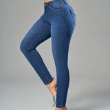 SXY Jeans casuales y ajustados de mujer con bolsillos, adecuados para uso diario y viajes