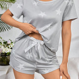 Conjunto de pijama de seda de leche para mujer PJS4, 140g, impresion digital
