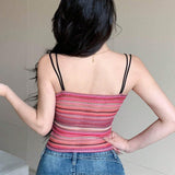 Camjuntoa de tirantes de espalda hueca ajustada para mujer, adecuada para verano