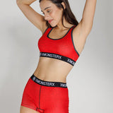 Conjunto de Brasier deportivo y ropa interior para mujeres, conjunto de top y shorts deportivos para ciclismo