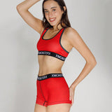 Conjunto de Brasier deportivo y ropa interior para mujeres, conjunto de top y shorts deportivos para ciclismo