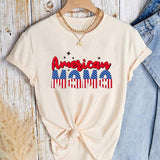 Playera casual de cuello redondo y manga corta con corona blanca y letras impresas para mujeres, conjunto de atuendos a juego para mama e hija (las 3 piezas se venden por separado)