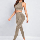 Yoga Basic Conjunto de ropa deportiva sin costuras de moda de mujer para yoga - 2 piezas