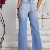 LUNE Pantalones Jeans informales y comodos para mujer con cordon