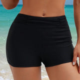 Swim Lushore Bottom de traje de bano solida simple para uso diario de mujer