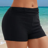 Swim Lushore Bottom de traje de bano solida simple para uso diario de mujer