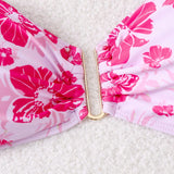 Swim Vcay Conjunto de bikini sexy de verano para playa para mujeres de talla grande con estampado floral