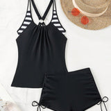Swim Lushore Tankinis de estilo de moda de vacaciones en la playa para mujer, verano