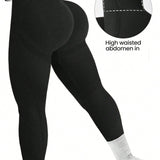 Leggings de yoga deportivos comodos y ajustados de alta elasticidad para mujeres de talla grande, con control y elevacion abdominal