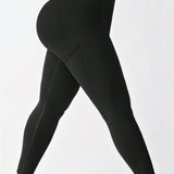 Leggings de yoga deportivos comodos y ajustados de alta elasticidad para mujeres de talla grande, con control y elevacion abdominal