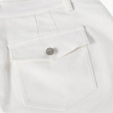 MOTF Classy Pantalones solidos con bolsillo inclinado y costura frontal