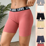 Paquete de 7 calzoncillos de boxeador comodos para mujeres con control de abdomen y rosca de colores, ideal para deportes durante todas las estaciones