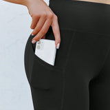 Pantalones de yoga capri ajustados de cintura alta con bolsillo, mallas capri deportivas elasticas para correr y hacer ejercicio, ropa deportiva para mujer