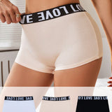 Set de 3 piezas de shorts de bandeau con diseno de amor para mujer