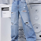EZwear Jeans desgastados para uso diario casual de mujer